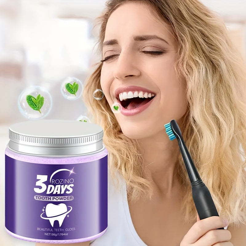 Purple Teeth Four-Piece Set, Toothpaste and Powder Whitening Pen, Brightens Teeth, Eliminates Bad Breath Stains and Odor, Daily Oral Cleaning for Fresh Breath, Cares for Gums, Boosts Confidence in Smile, Suitable for All Ages