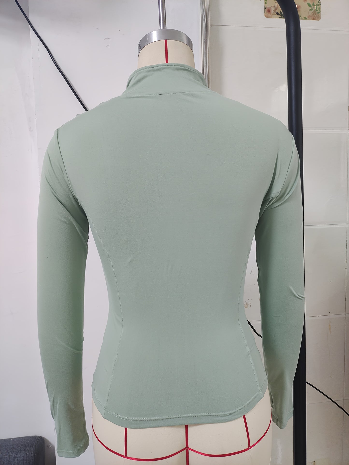 Women'S Quick-Dry Long Sleeve Zip-Up Sports Jacket - High Elasticity Breathable Yoga & Running Top with Front Pockets, Slim Fit All-Season Activewear for Gym, Outdoor Activities, Sleek Design, Durable Fabric