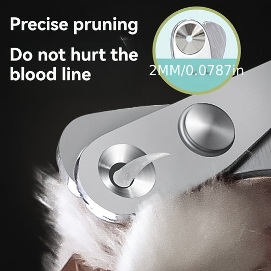 1pc Professional Cat Nail Clippers With Safety Guard, Round Hole Anti Bleeding, Perfect For Cats Of All Sizes And Breeds