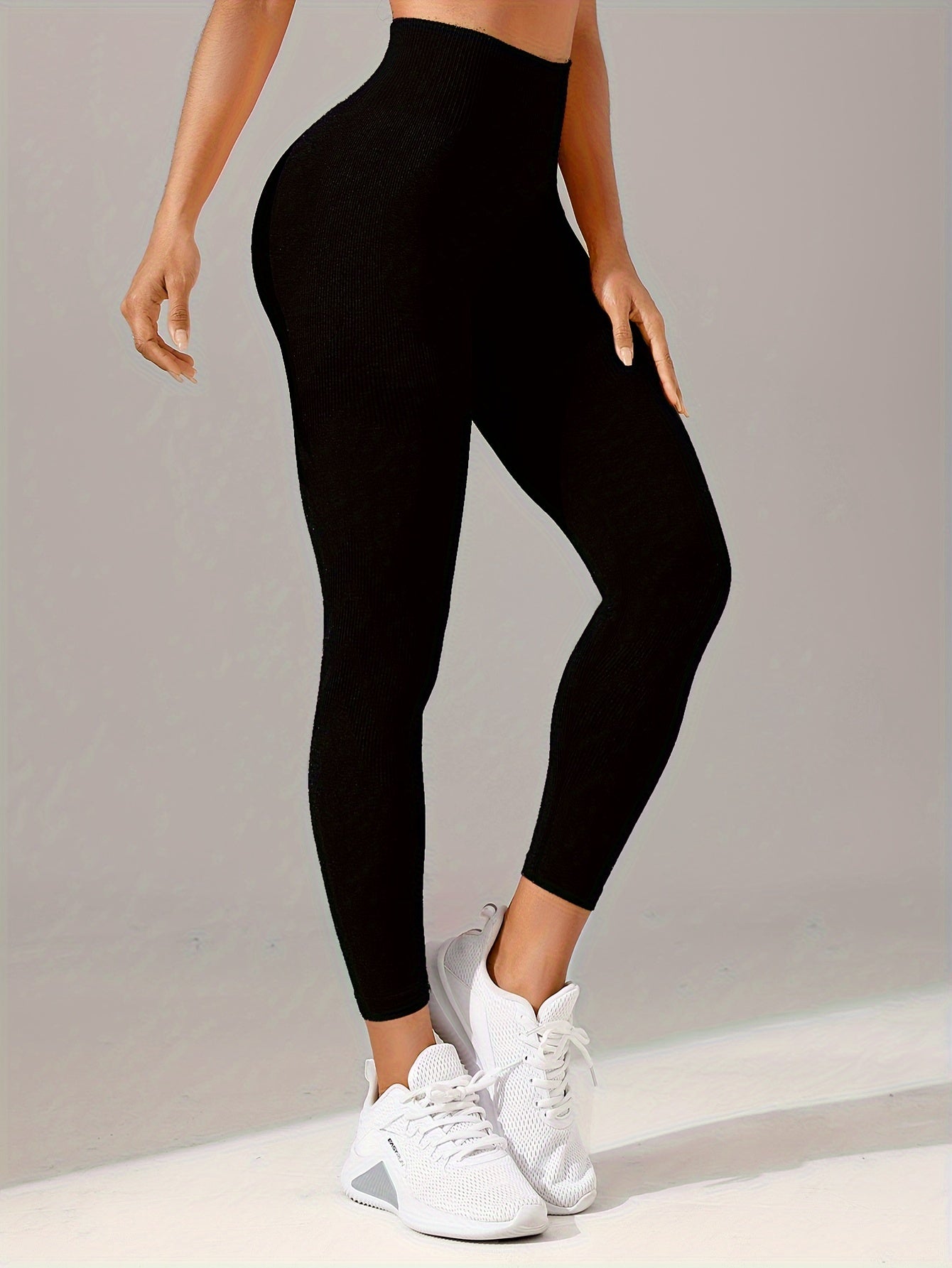 High-Waisted Non-See-Through Workout Leggings - Stretchy Yoga Pants for Women/Men, Gym, Running, Casual Athletic Pants - All-Season Fitness Bottoms (Hand Washable), Gym Leggings, Running Gear, Sporty Look, Breathable Material