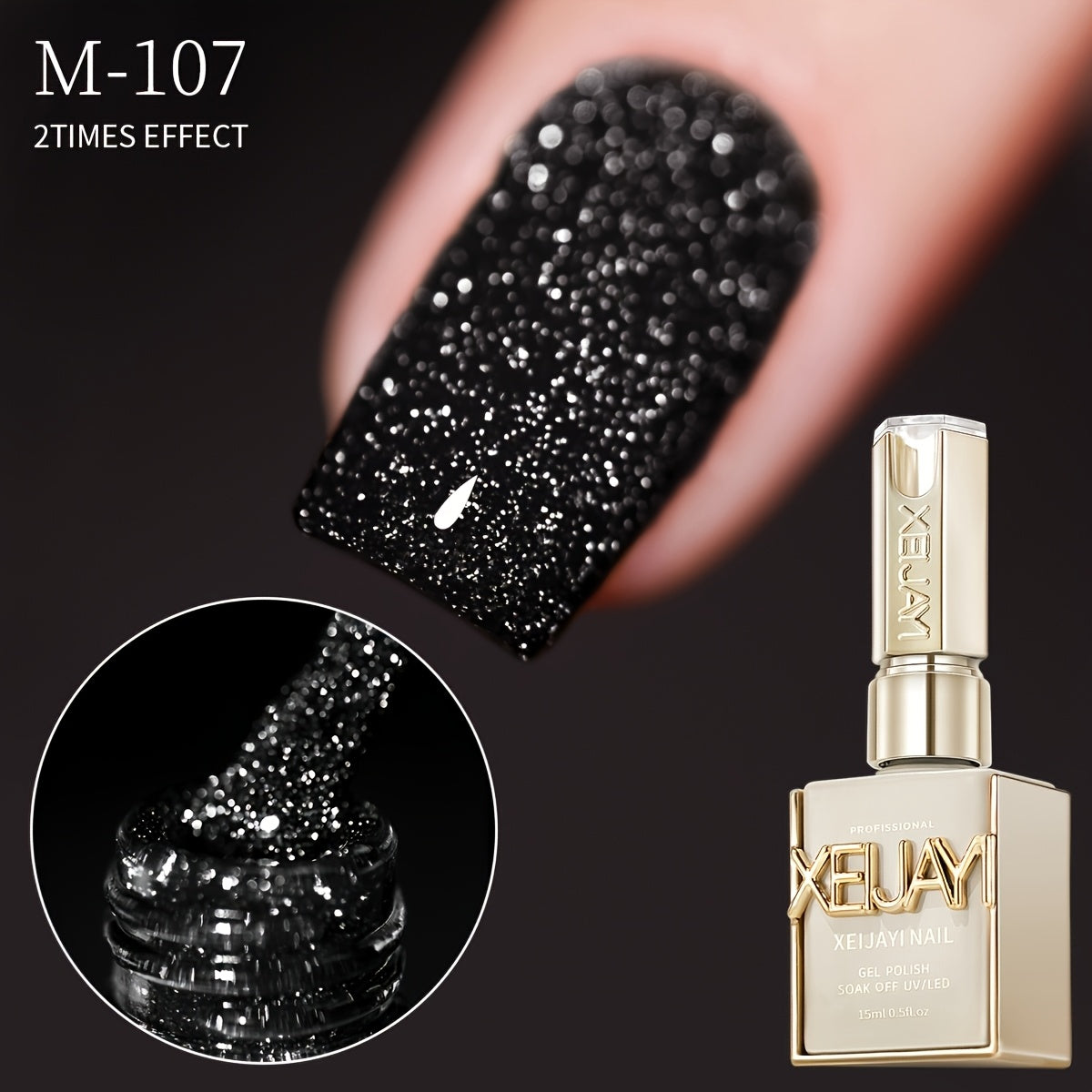 XEIJAYI 5 Colors 15ml New Popular Nail Gel Semi Permanent Nail Art Soaking LED Nail Salon DIY Nail Salon Gel, Best for Christmas