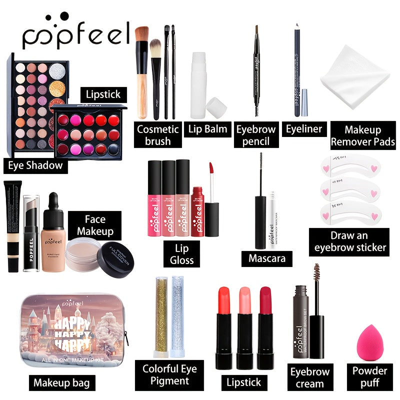 POPFEEL 2025 New Gift Cosmetic Makeup Set Beauty Makeup Box New Year Surprise Gift Mother's Day Present