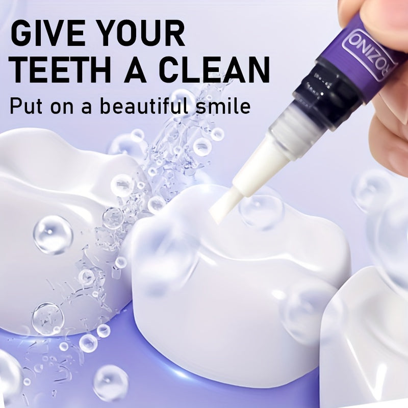 Purple Teeth Four-Piece Set, Toothpaste and Powder Whitening Pen, Brightens Teeth, Eliminates Bad Breath Stains and Odor, Daily Oral Cleaning for Fresh Breath, Cares for Gums, Boosts Confidence in Smile, Suitable for All Ages
