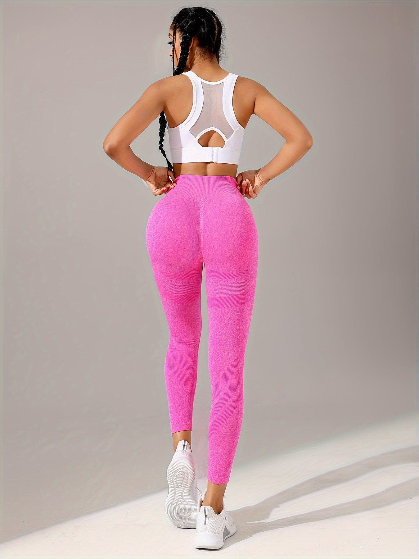 High-Waisted Non-See-Through Workout Leggings - Stretchy Yoga Pants for Women/Men, Gym, Running, Casual Athletic Pants - All-Season Fitness Bottoms (Hand Washable), Gym Leggings, Running Gear, Sporty Look, Breathable Material