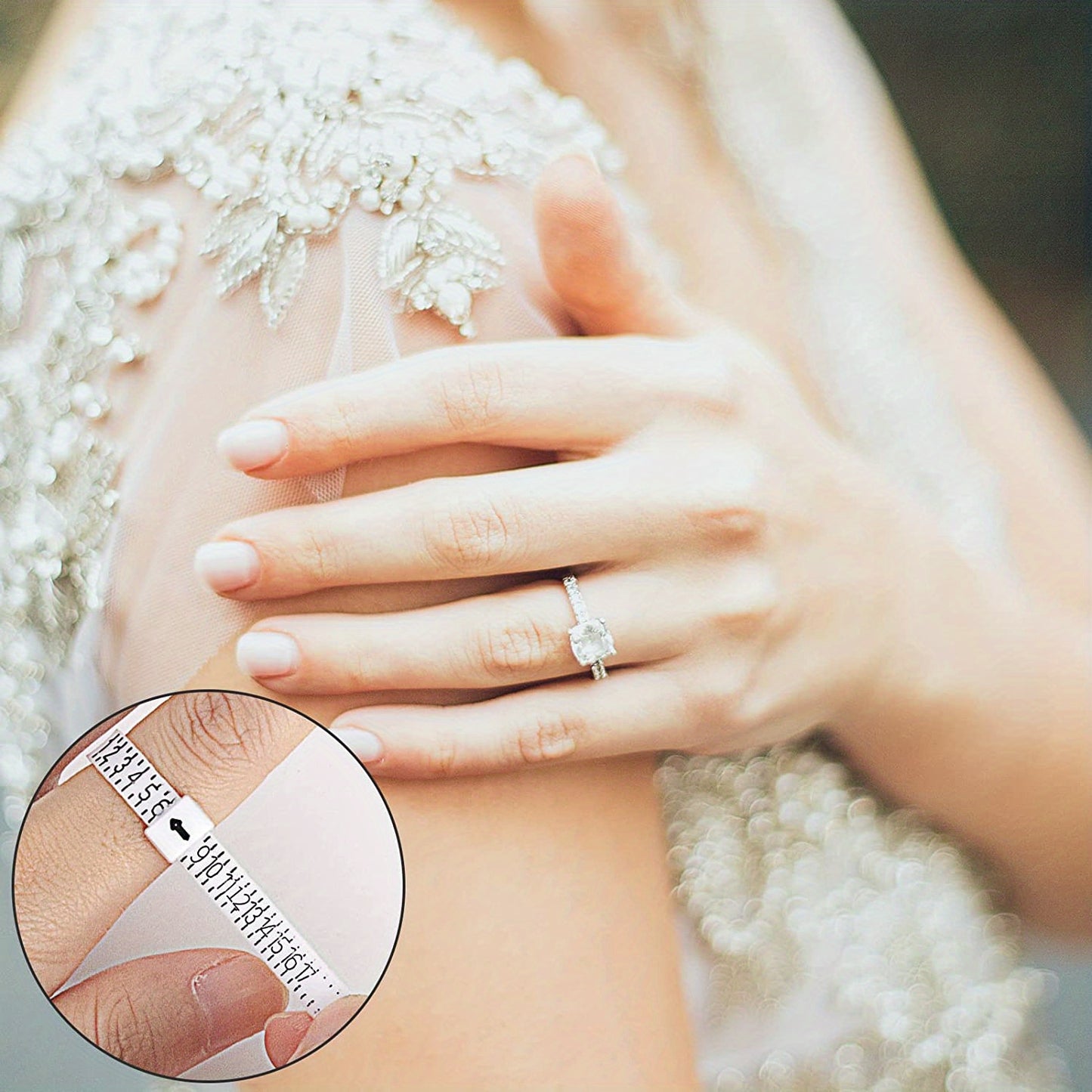 1pc Ring Sizer Measuring Tool - Clear, with Measurement Markings (1-17 US Ring Sizes) - for Jewelry Making, Ring Sizing, Gift - Durable & Portable Finger Gauge for Professionals & Hobbyists, Professional Jewelry Tool, Clear M