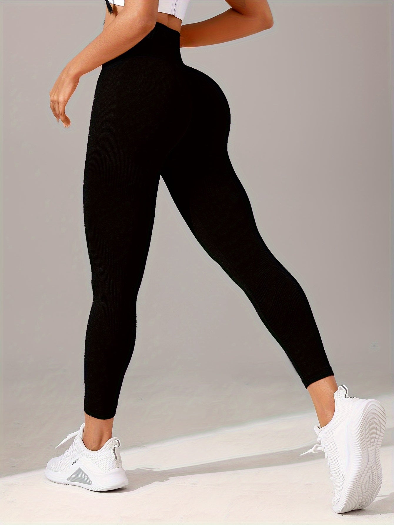 High-Waisted Non-See-Through Workout Leggings - Stretchy Yoga Pants for Women/Men, Gym, Running, Casual Athletic Pants - All-Season Fitness Bottoms (Hand Washable), Gym Leggings, Running Gear, Sporty Look, Breathable Material