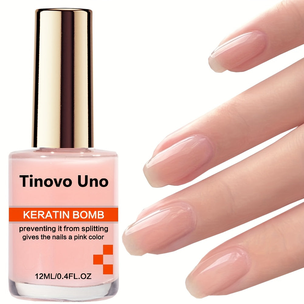 Pink Nail Polish Keratin Booster, Creates Naturally Healthy Pink Nails, Quick-Drying And Long-Lasting, Provides Shine And Protects Nails.