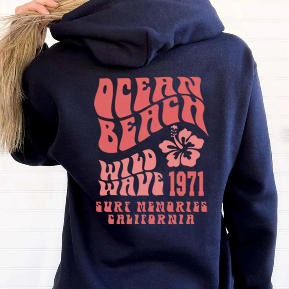 Ocean Beach Hoodie Aesthetic Hoodie Tumblr Sweatshirt CA Surf Tee Trendy Oversized Hoodie Coconut Hoodie Unisex Aesthetic Tops