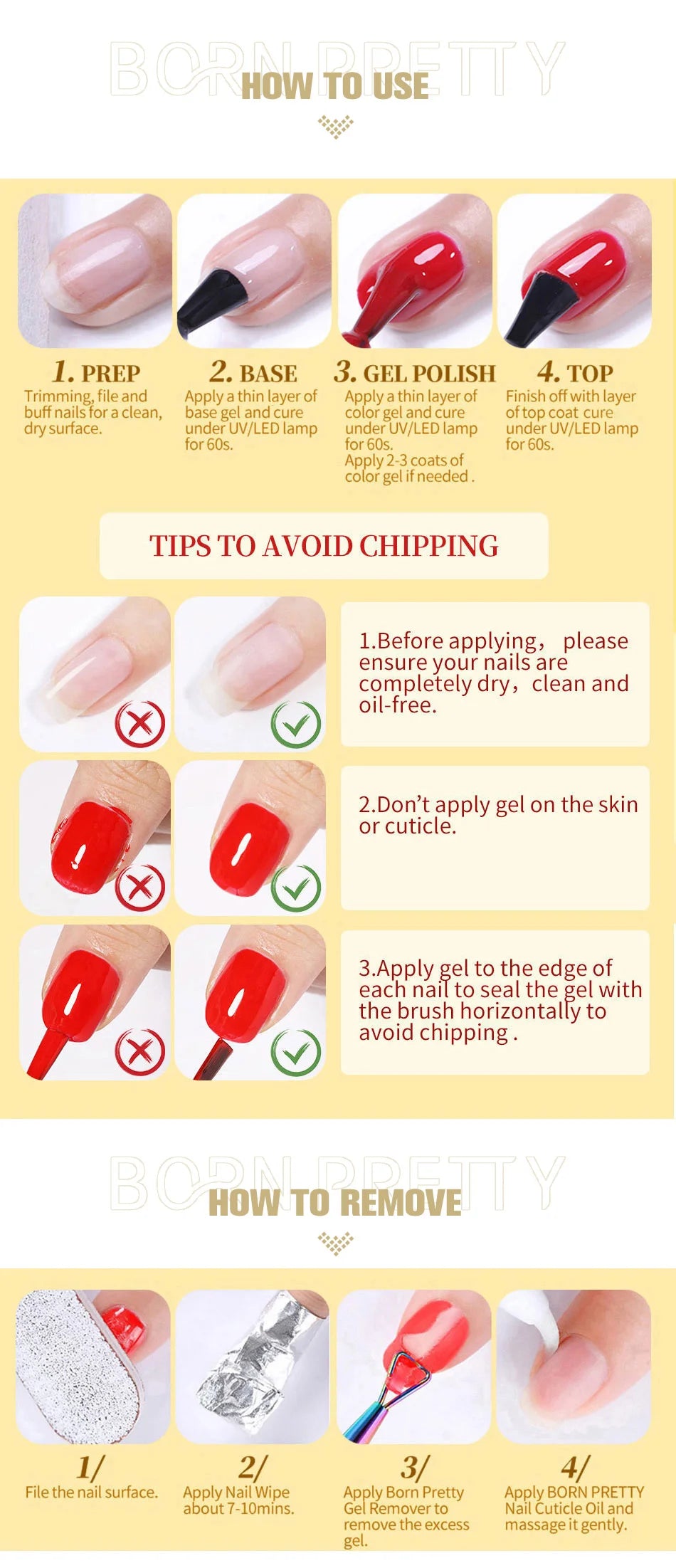 BORN PRETTY 15ml Function Gel Base Super Top Coat Reinforcement Gel Rubber Base Gel Soak Off UV LED Semi-Permanant Varnish