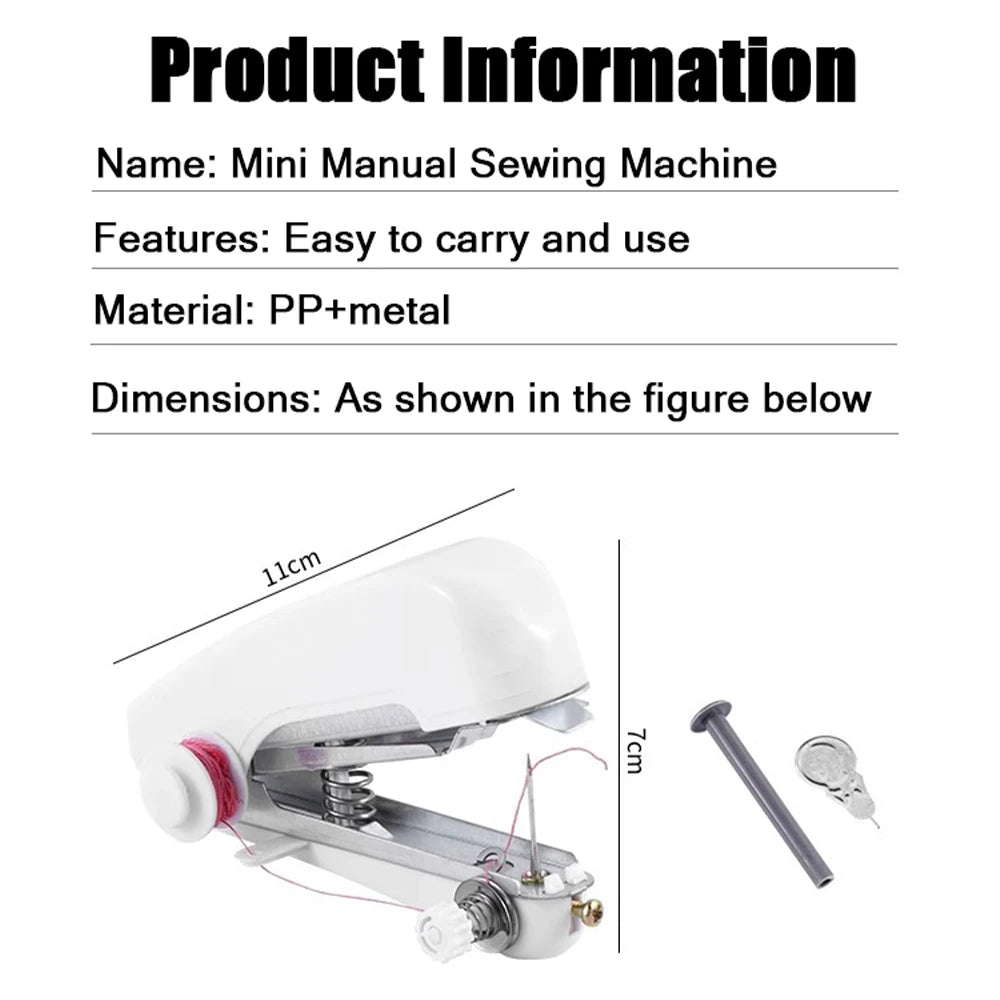 Portable Mini Cordless Stitch Machines Manual Sewing Machine Useful for DIY Household Clothes Leather Handheld Tools Accessories