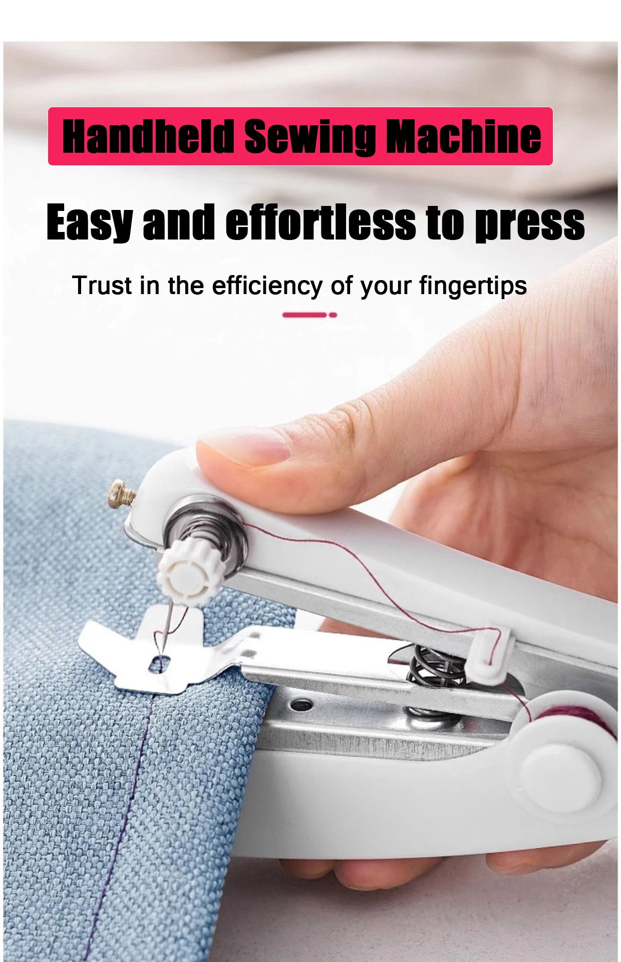 Portable Mini Cordless Stitch Machines Manual Sewing Machine Useful for DIY Household Clothes Leather Handheld Tools Accessories