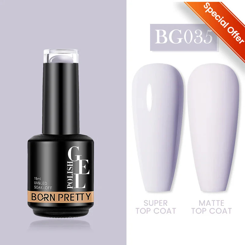 BORN PRETTY 15ml Function Gel Base Super Top Coat Reinforcement Gel Rubber Base Gel Soak Off UV LED Semi-Permanant Varnish