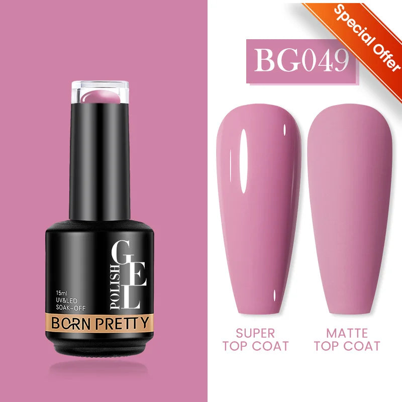 BORN PRETTY 15ml Function Gel Base Super Top Coat Reinforcement Gel Rubber Base Gel Soak Off UV LED Semi-Permanant Varnish