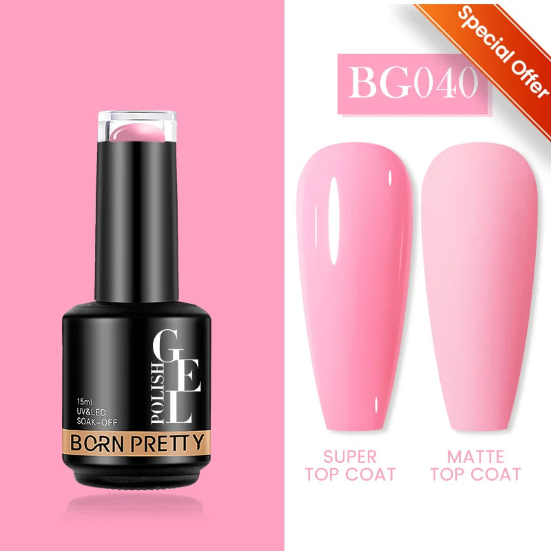 BORN PRETTY 15ml Function Gel Base Super Top Coat Reinforcement Gel Rubber Base Gel Soak Off UV LED Semi-Permanant Varnish
