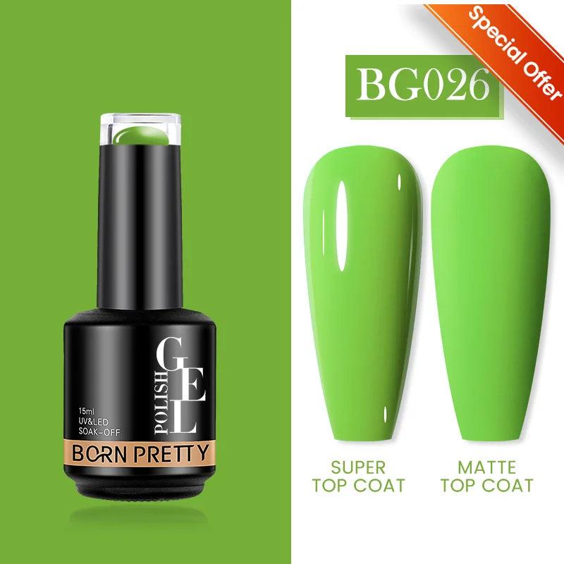 BORN PRETTY 15ml Function Gel Base Super Top Coat Reinforcement Gel Rubber Base Gel Soak Off UV LED Semi-Permanant Varnish