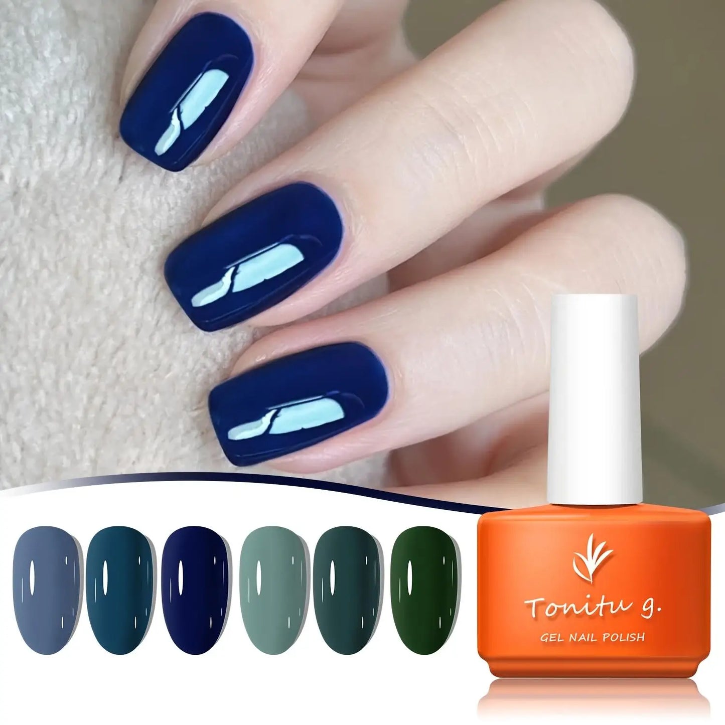 Gel Nail Polish Set 6 Colors, Glitter Golden, Silvery, Macaron, Red, Gel Set, Soak Off UV/LED, for Salon Manicure and Home DIY