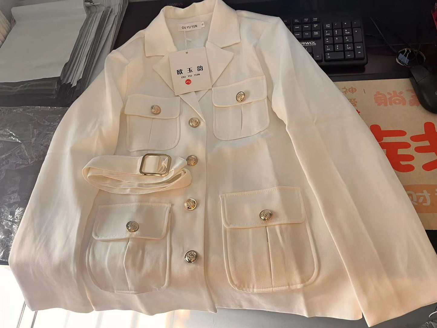 Women's Blazer Coat New 2025 Autumn Long Sleeve Casual Single Breasted Elegant Office Waist Ladies Suit Jacket lady Outerwear