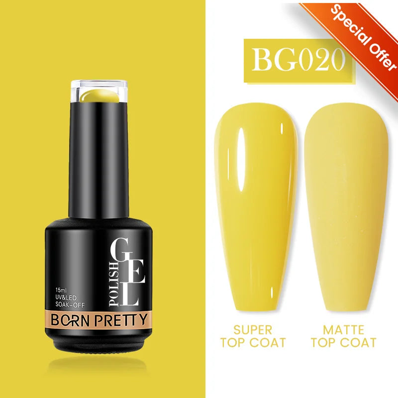 BORN PRETTY 15ml Function Gel Base Super Top Coat Reinforcement Gel Rubber Base Gel Soak Off UV LED Semi-Permanant Varnish