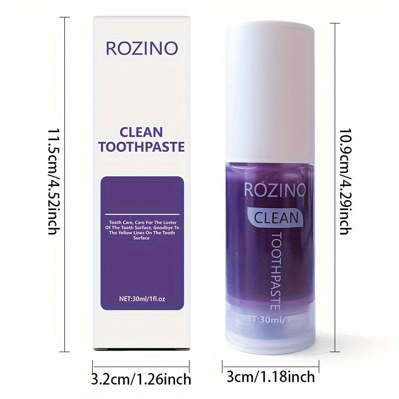 Purple Teeth Four-Piece Set, Toothpaste and Powder Whitening Pen, Brightens Teeth, Eliminates Bad Breath Stains and Odor, Daily Oral Cleaning for Fresh Breath, Cares for Gums, Boosts Confidence in Smile, Suitable for All Ages