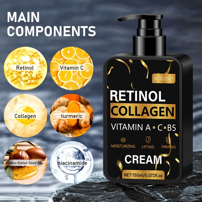 150ml Instant lift Firms collagen face cream, Instant facial lift cream, rich in collagen, super moisturizing, brighten Light Beige, Softens Light Beige, look reducing dark spots and Wrinkles appear, improving facial dullness