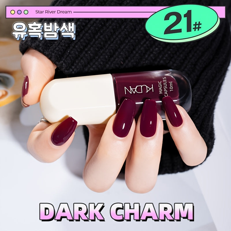 Water-Based Nail Polish - Quick-Drying, Durable, Peelable, And Easy to Apply for Beautiful Nails.