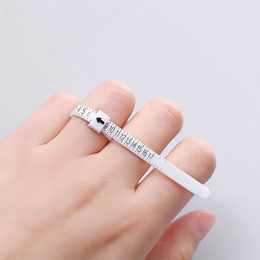1pc Ring Sizer Measuring Tool - Clear, with Measurement Markings (1-17 US Ring Sizes) - for Jewelry Making, Ring Sizing, Gift - Durable & Portable Finger Gauge for Professionals & Hobbyists, Professional Jewelry Tool, Clear M