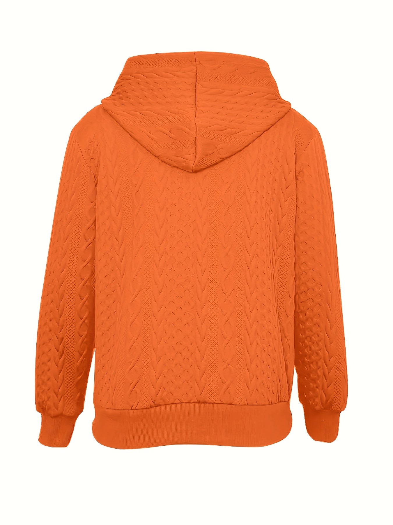 Stylish and Elegant 2025 Autumn/Winter New Arrival Solid Color Casual Jacket, Light Beige-Friendly Fabric Open Front Hooded Coat with Zipper Drawstring Long Sleeve Women's Pullover