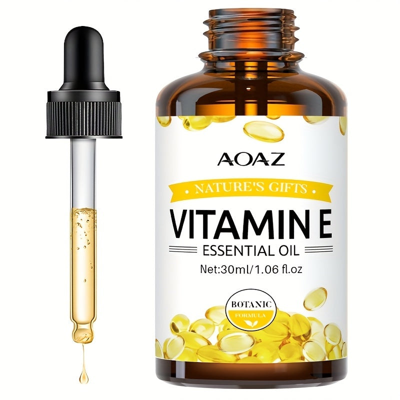 AOAZ Pure Vitamin E Essential Oil, 100ml - Hypoallergenic, Moisturizes & Smooths Skin, Hair, and Body, with Vitamins for Soft, Radiant Skin