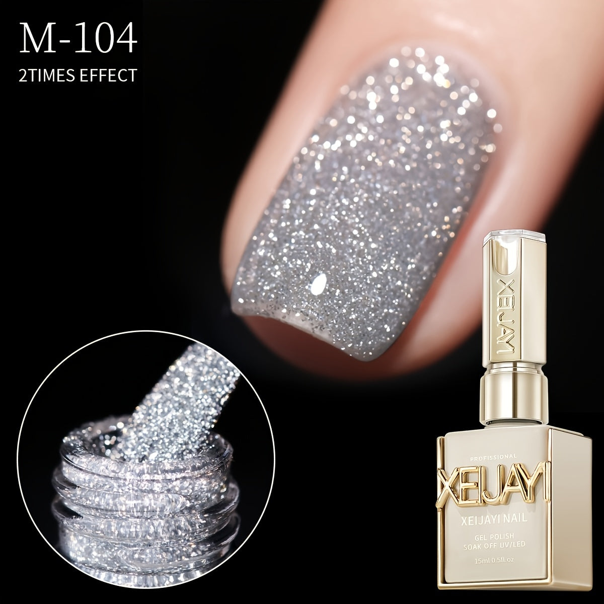 XEIJAYI 5 Colors 15ml New Popular Nail Gel Semi Permanent Nail Art Soaking LED Nail Salon DIY Nail Salon Gel, Best for Christmas