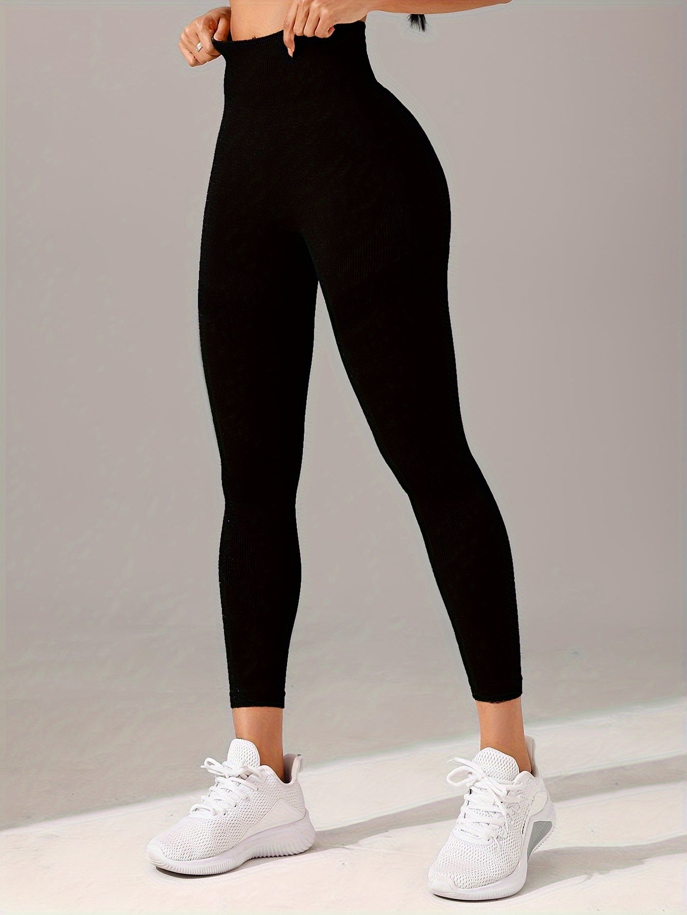 High-Waisted Non-See-Through Workout Leggings - Stretchy Yoga Pants for Women/Men, Gym, Running, Casual Athletic Pants - All-Season Fitness Bottoms (Hand Washable), Gym Leggings, Running Gear, Sporty Look, Breathable Material