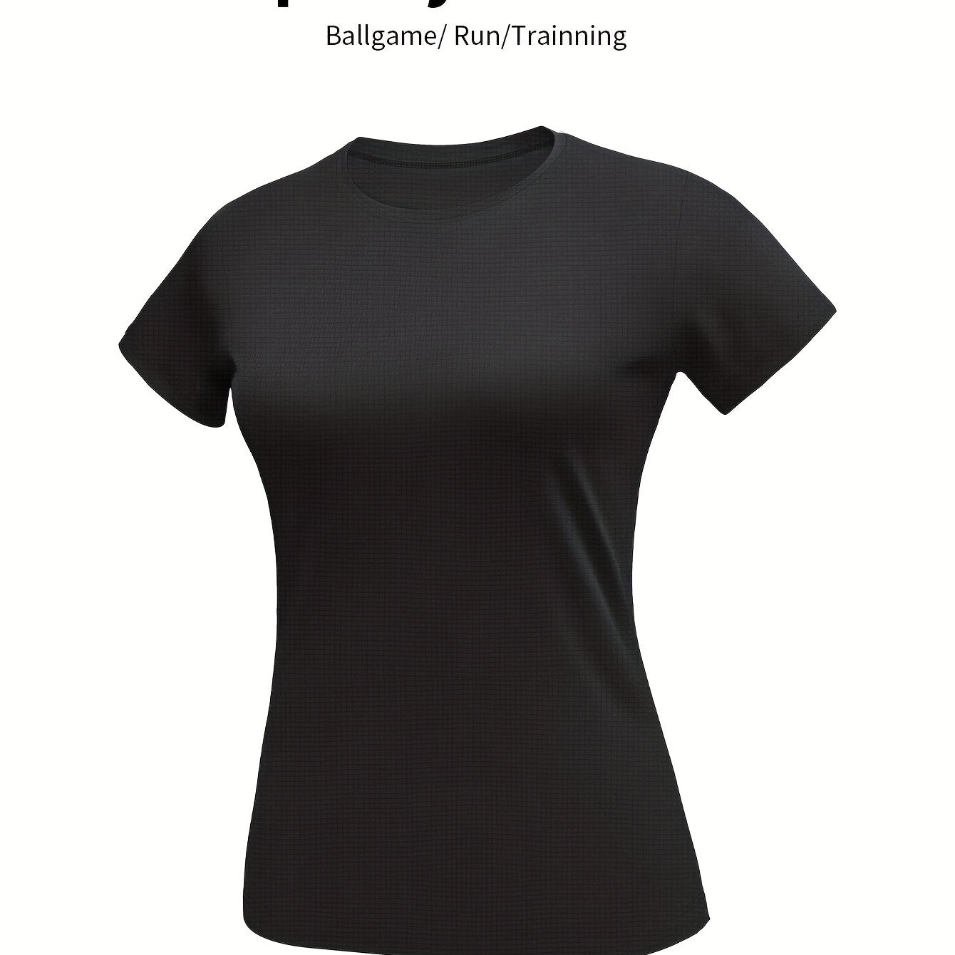 Women'S Yellow Short-Sleeve T-Shirt - Comfortable, Breathable Polyester, Round Neck, Ideal for Running, Training, and Gym Sessions, Summer Outdoor Sportswear, Training Apparel | Sporty Casualwear | Knit Construction