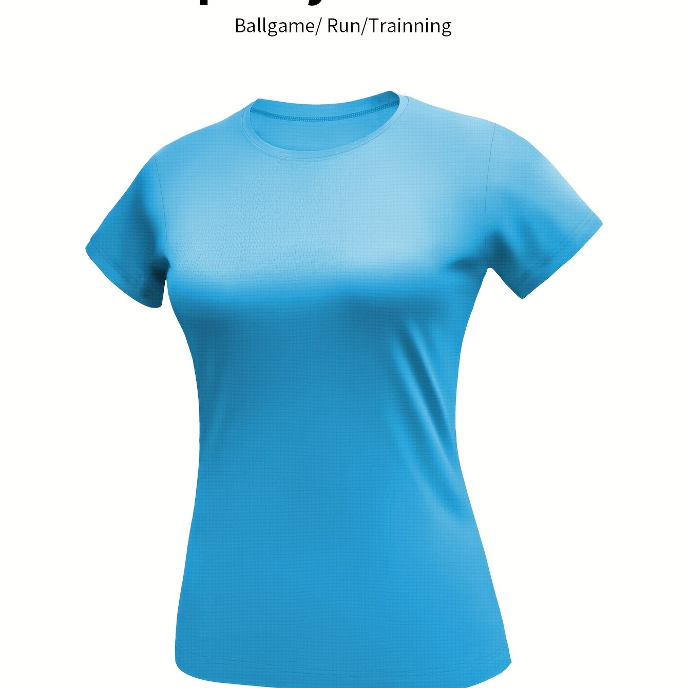 Women'S Yellow Short-Sleeve T-Shirt - Comfortable, Breathable Polyester, Round Neck, Ideal for Running, Training, and Gym Sessions, Summer Outdoor Sportswear, Training Apparel | Sporty Casualwear | Knit Construction