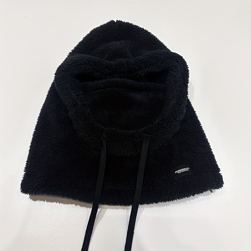 Three-in-One Upgraded Thickened Winter Plush Balaclava with Hood - Elastic Drawstring Closure, Lightweight and Warm for Cycling, Skiing, Outdoor Sports, 4 Colors Available, Mother'S Day, Independence Day Scene Festival, Fathe