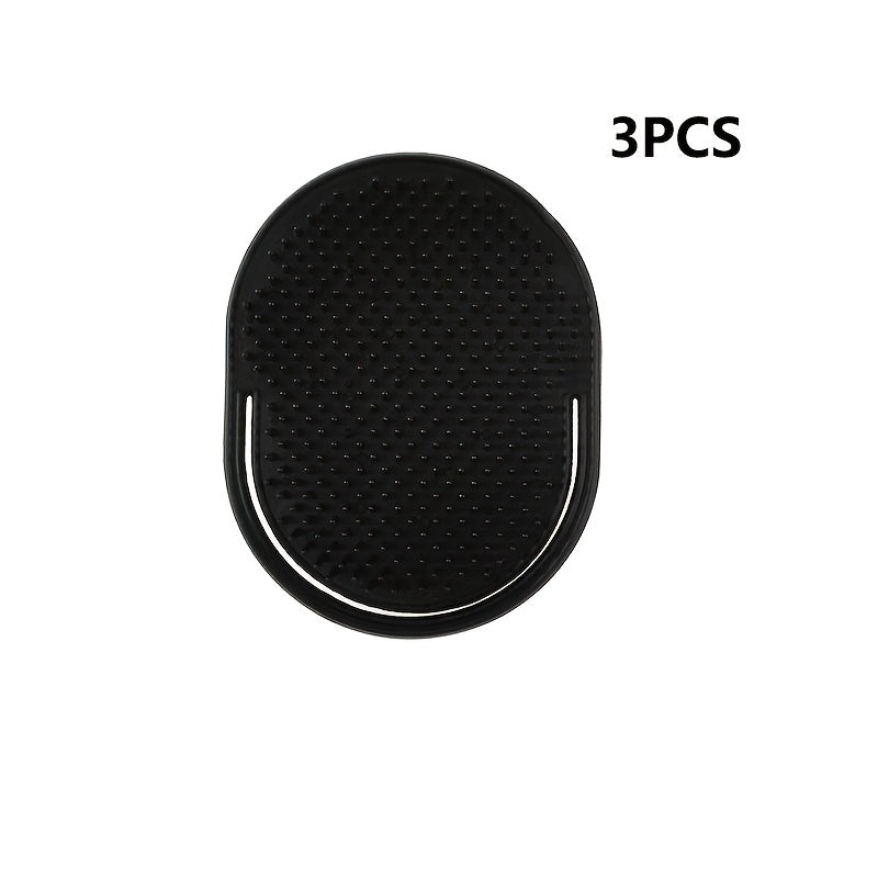 Set of 1/3 Shampoo, Comb, Pocket-Sized Grooming Tool for Men, Beard And Scalp Massager, Black Hair Care, Travel-Friendly Brush for Styling.