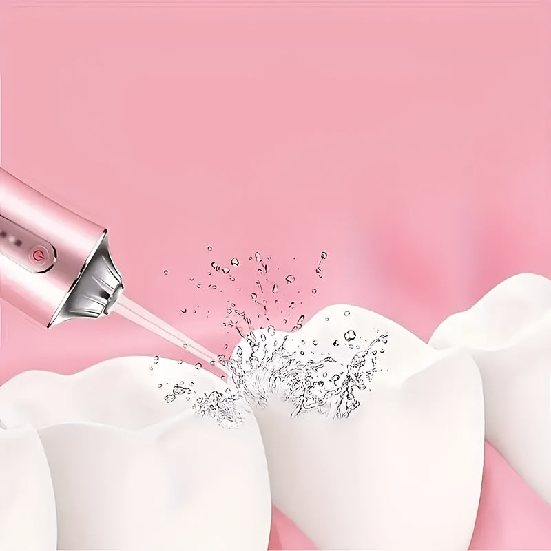 Wireless Electric Water Flosser Set with 4 Nozzles - 360° Rotatable Nozzle, USB Charging, Lithium Battery, Suitable for Daily Teeth Care and Gum Cleaning, Dental Flosser, Mouth Irrigator, Tooth Cleaner, Dental Irrigator, Wat