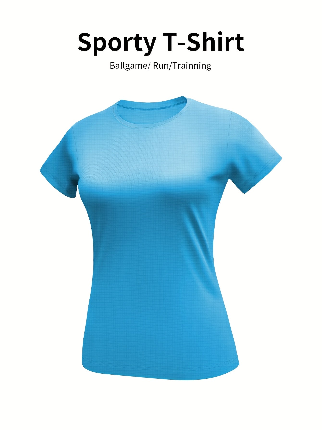 Women'S Yellow Short-Sleeve T-Shirt - Comfortable, Breathable Polyester, Round Neck, Ideal for Running, Training, and Gym Sessions, Summer Outdoor Sportswear, Training Apparel | Sporty Casualwear | Knit Construction