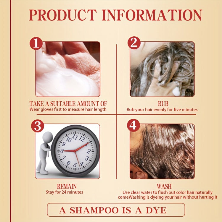 3-in-1 Argan oil hair dye for gray hair coverage Easy to use at home for both men and women
