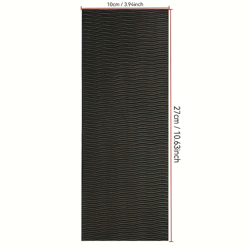 10*27cm Pack of EVA Sole Anti-Wear Pads for Sneakers, Wave Pattern Silent Non-Slip Forefoot Shoe Inserts, Best for Christmas