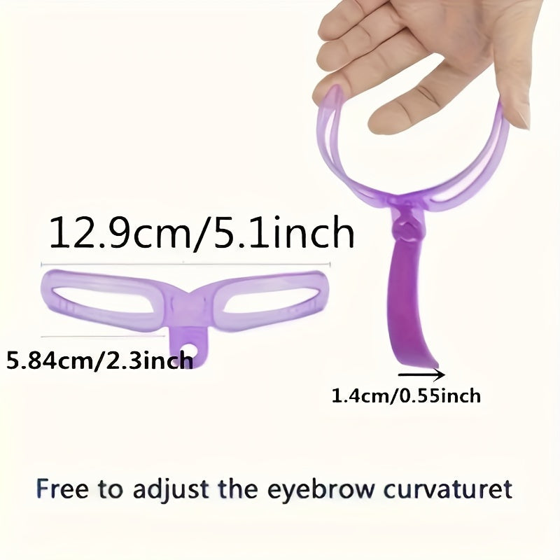 8pcs 8 Styles Reusable Eyebrow Stencil Kit With Handle - Easy Eyebrow Shaping And Template