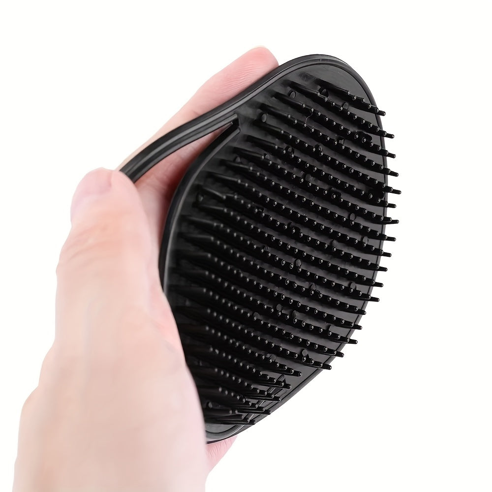 Set of 1/3 Shampoo, Comb, Pocket-Sized Grooming Tool for Men, Beard And Scalp Massager, Black Hair Care, Travel-Friendly Brush for Styling.