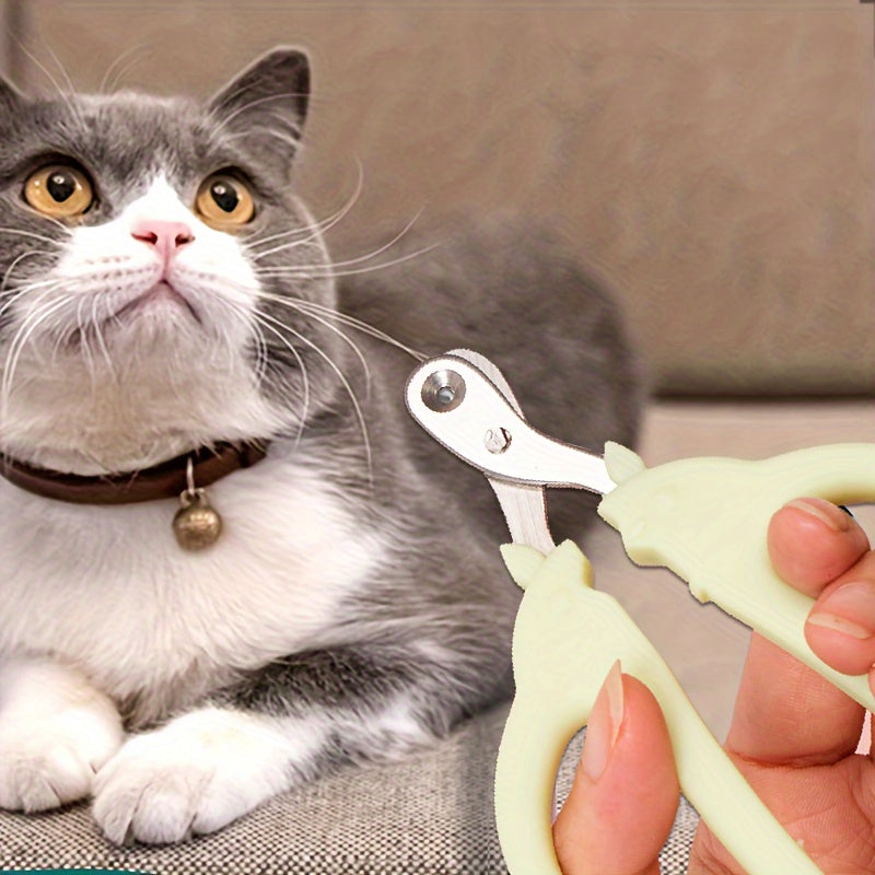 1pc Professional Cat Nail Clippers With Safety Guard, Round Hole Anti Bleeding, Perfect For Cats Of All Sizes And Breeds