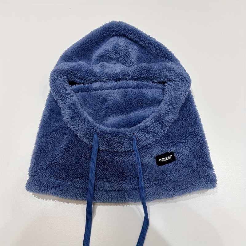Three-in-One Upgraded Thickened Winter Plush Balaclava with Hood - Elastic Drawstring Closure, Lightweight and Warm for Cycling, Skiing, Outdoor Sports, 4 Colors Available, Mother'S Day, Independence Day Scene Festival, Fathe