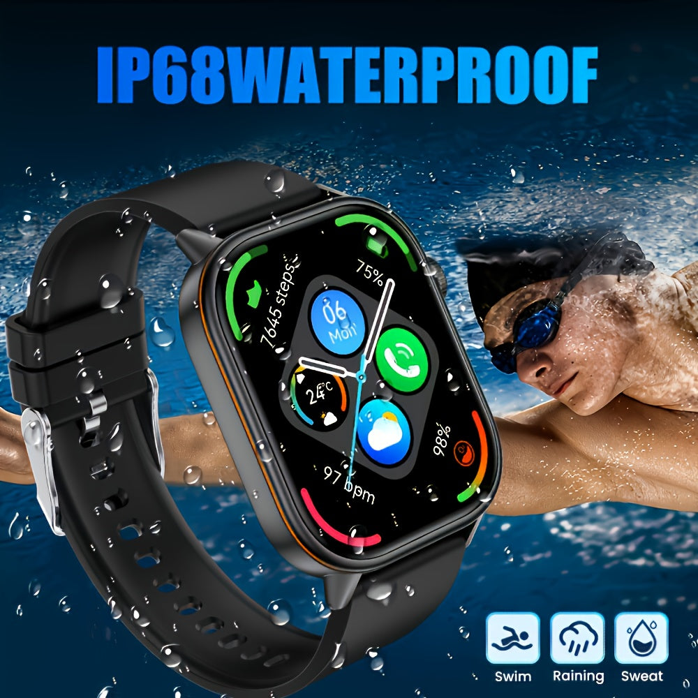 The 2025 new fashion smartwatch with built-in GPS features a 2.01-inch large screen, a 420mAh battery, supports AI voice commands, wireless calls and text reminders, over 100 sports modes, suitable for both women and men. It