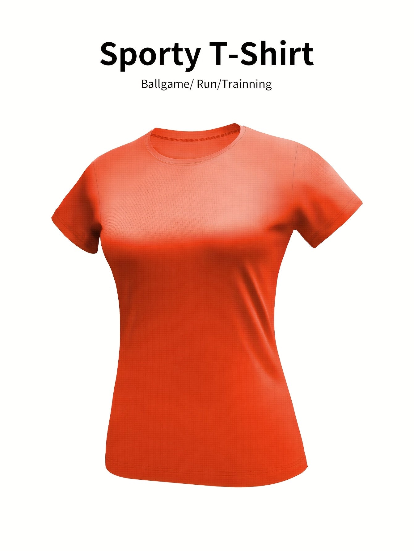 Women'S Yellow Short-Sleeve T-Shirt - Comfortable, Breathable Polyester, Round Neck, Ideal for Running, Training, and Gym Sessions, Summer Outdoor Sportswear, Training Apparel | Sporty Casualwear | Knit Construction