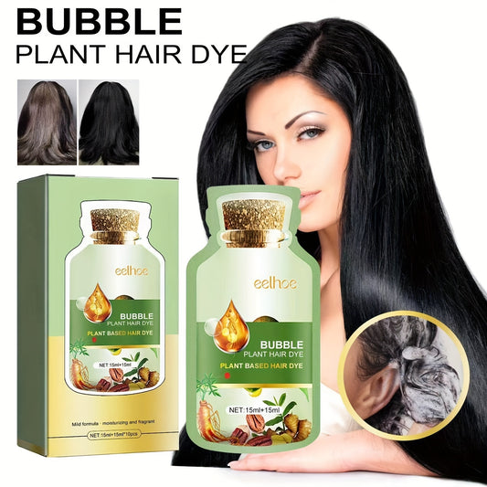 A Natural Plant-Based Hair Dye That Is Semi-Permanent, Easy to Apply, And Gentle on The Scalp. This Bubble Hair Treatment Is Suitable for Both Men And Women, Allowing for Quick At-Home Hair Coloring with a 30ML Pack Containin