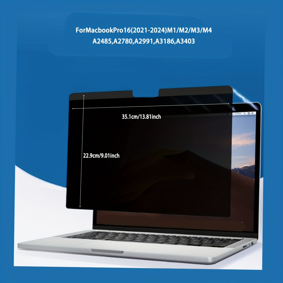 1 Pack of Magnetic Privacy Screen for Macbook