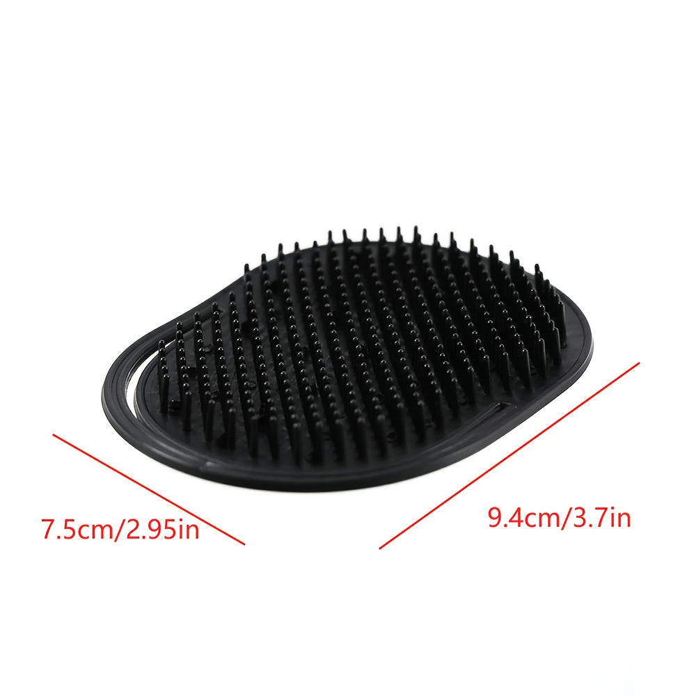Set of 1/3 Shampoo, Comb, Pocket-Sized Grooming Tool for Men, Beard And Scalp Massager, Black Hair Care, Travel-Friendly Brush for Styling.