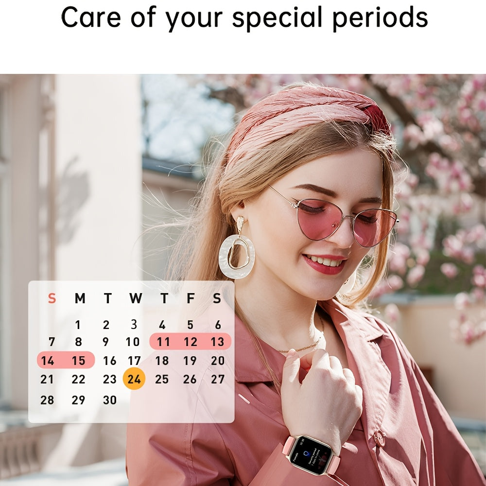 Synwoo Smart Watch, Modern Style, Wireless 5.2, IPS+TFT 4.7cm Screen, Realtek8763EWE Chip, Deployant Clasp, Magnetic Charging, Lithium Battery-Polymer 270mAh, Rechargeable Battery, with Full Touch Screen, Wireless Calling, Sl