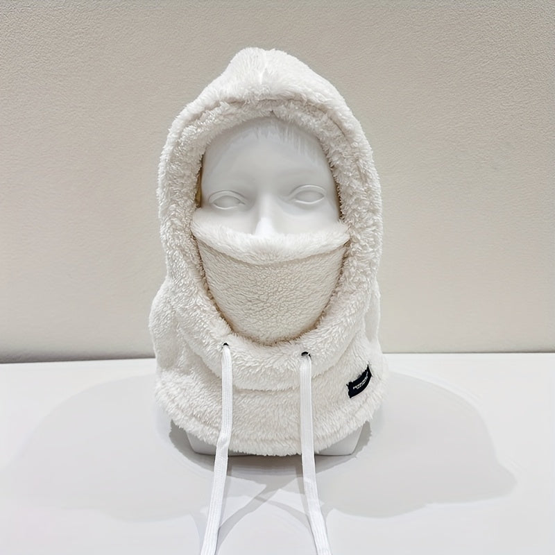 Three-in-One Upgraded Thickened Winter Plush Balaclava with Hood - Elastic Drawstring Closure, Lightweight and Warm for Cycling, Skiing, Outdoor Sports, 4 Colors Available, Mother'S Day, Independence Day Scene Festival, Fathe