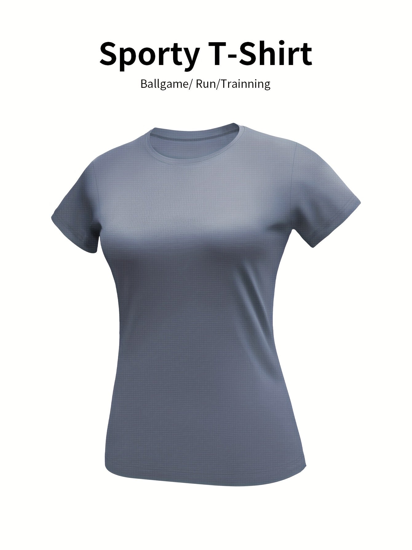 Women'S Yellow Short-Sleeve T-Shirt - Comfortable, Breathable Polyester, Round Neck, Ideal for Running, Training, and Gym Sessions, Summer Outdoor Sportswear, Training Apparel | Sporty Casualwear | Knit Construction